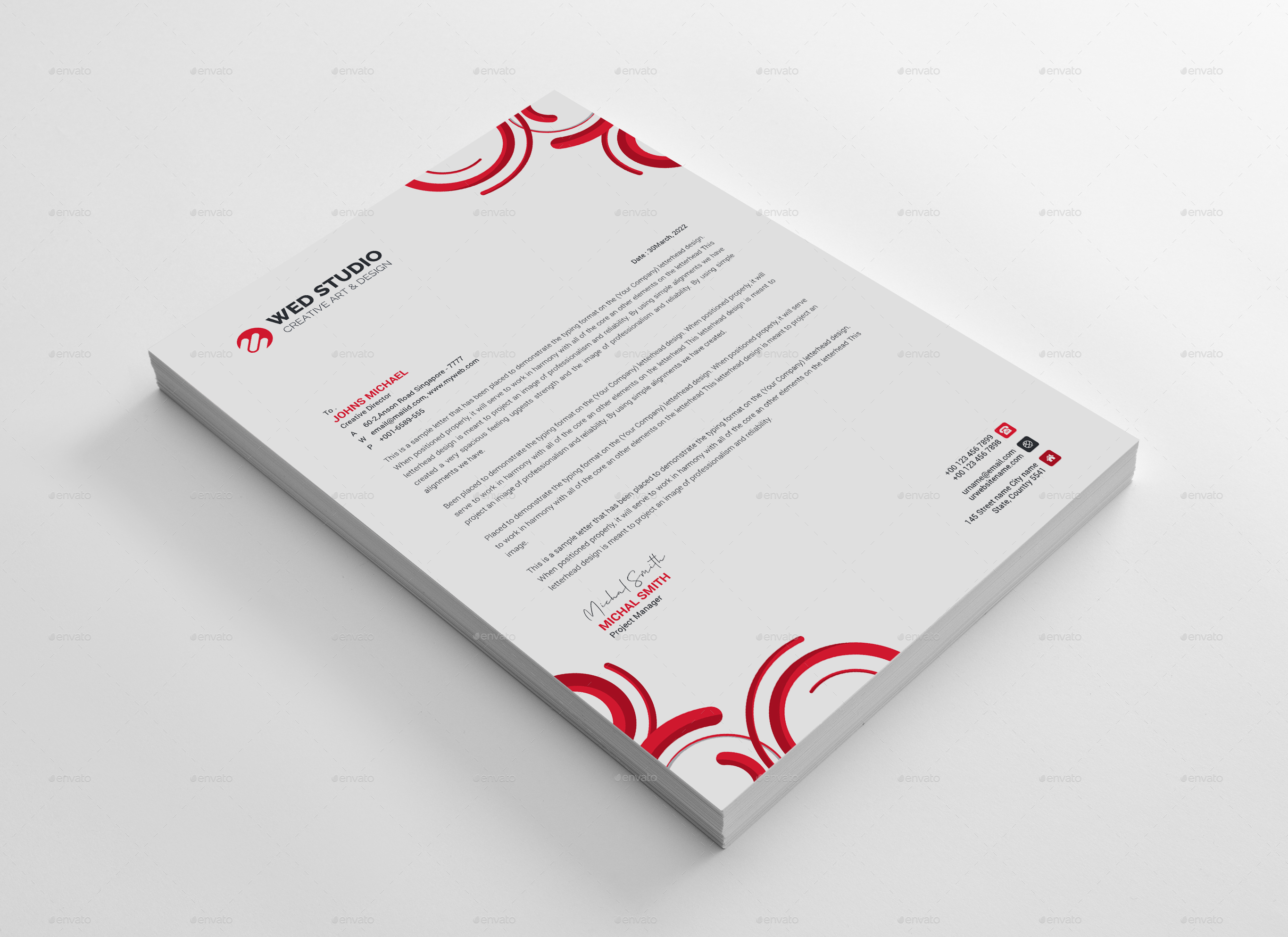 Letterhead Bundle 2 in 1, Print Templates GraphicRiver